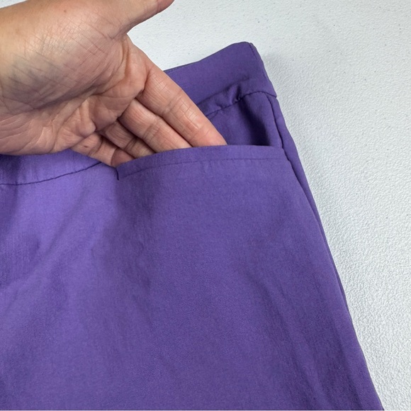 Chicos Size 2.5 Pull On Pants Womens 14 Purple Pockets Stretch - Picture 5 of 10